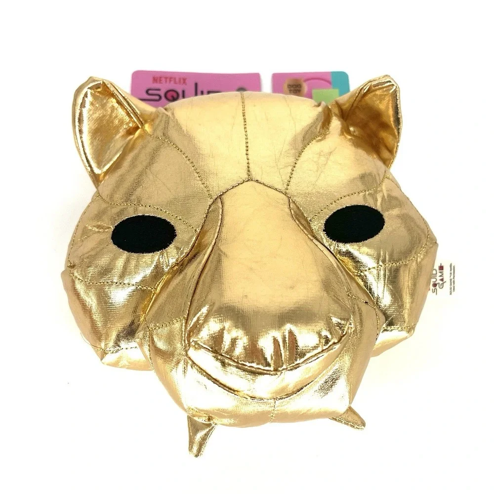 Squid Game Netflix VIP Dog Toy Gold Mask Plush Toy with Squeaker NEW
